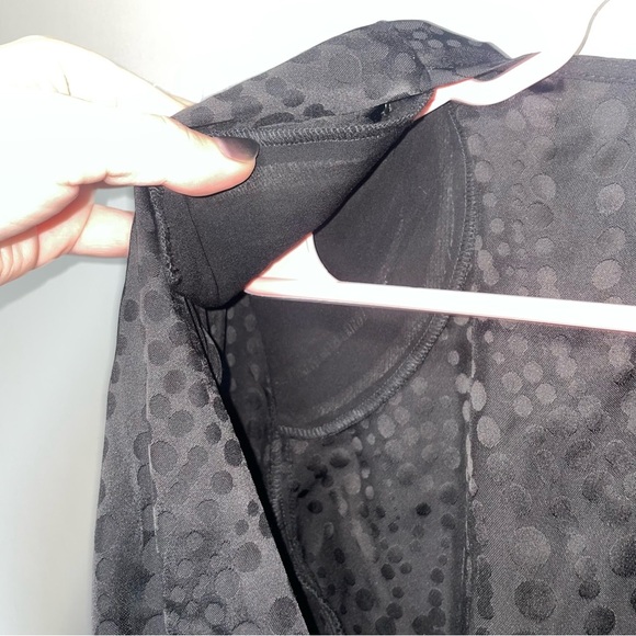 The Kooples V-Neck Long Sleeve Black Polka Dot Maxi Dress Medium - Picture 4 of 9